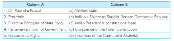 civics 1 match the following