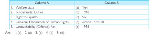 match the following chapter 1