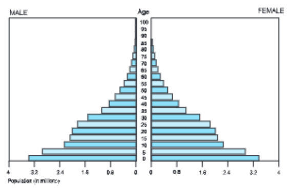 kenya's papulation pyramid