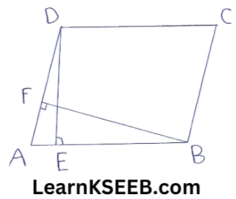 Areas of parallelogram and Triangles 1