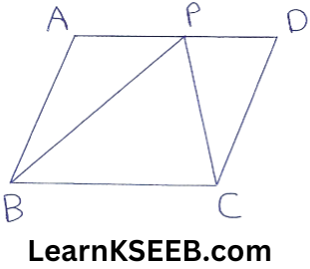 Areas of parallelogram and Triangles One Mark Questions 5