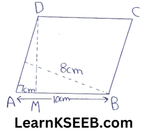 Areas of parallelogram and Triangles Two Mark Questions 1