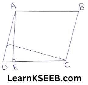 Areas of parallelogram and Triangles Exercise 9.2.1