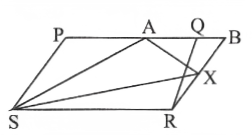 PQRS and ABRS are parallelograms and X is any point on side BR