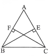 ABC is an isosceles triangle in which altitudes BE and CF are drawn to equal sides AC and AB respectively