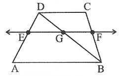 ABCD is a trapezium in which AB || DC, BD is a diagonal and E is the mid-point of AD