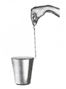 sound a Thermocol ball touching the vibrating glass tumbler