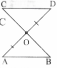 Line segment AB is parallel to another line segment CD. D is the mid-point of AD. S.T