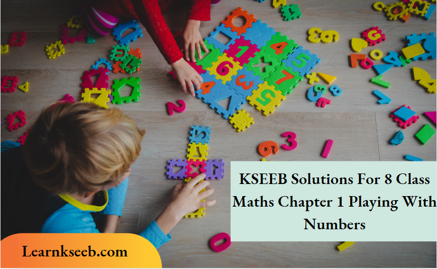 KSEEB Solutions For 8 Class Maths Chapter 1 Playing With Numbers