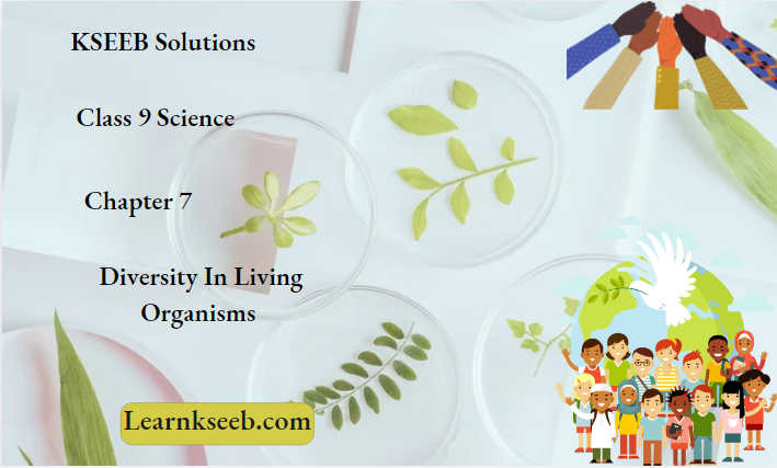 KSEEB Solutions For Class 9 Science Chapter 7 Diversity In Living Organisms