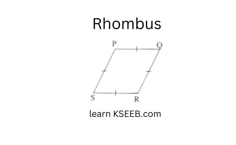 KSEEB Solutions For Class 8 Chapter 4 Understanding Quadrilaterals Rhombus Diagram