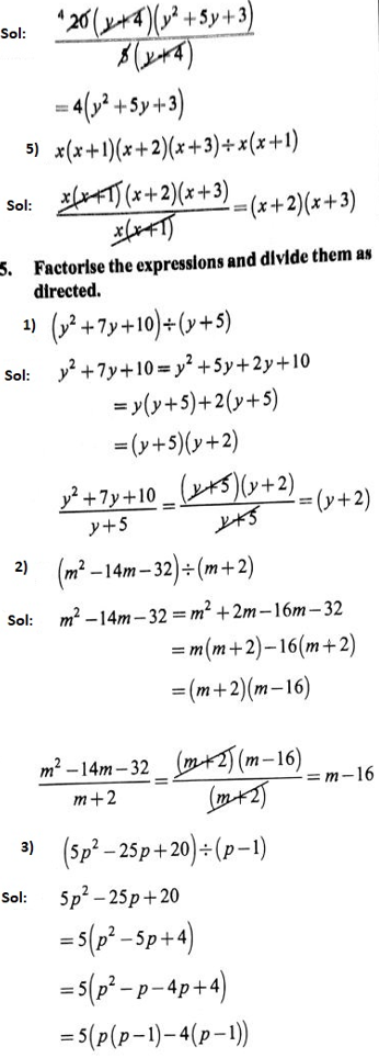 KSEEB Solutions For Class 8 Maths Chapter 13 Factorisation Exercise 13.3 page 4