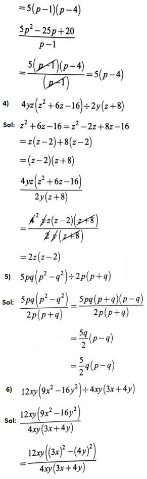 KSEEB Solutions For Class 8 Maths Chapter 13 Factorisation Exercise 13.3 page 5