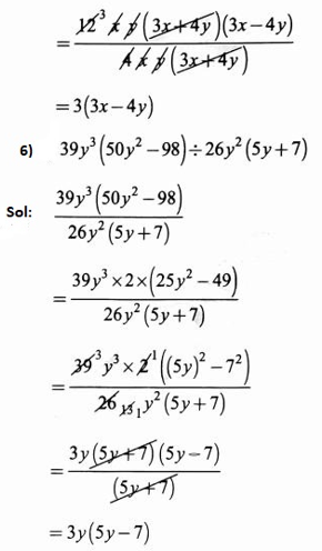 KSEEB Solutions For Class 8 Maths Chapter 13 Factorisation Exercise 13.3 page 6
