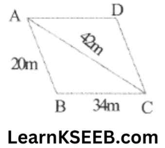 KSEEB Solutions For Class 9 Maths Chapter 12 Heron's Formula Four Mark Questions 4