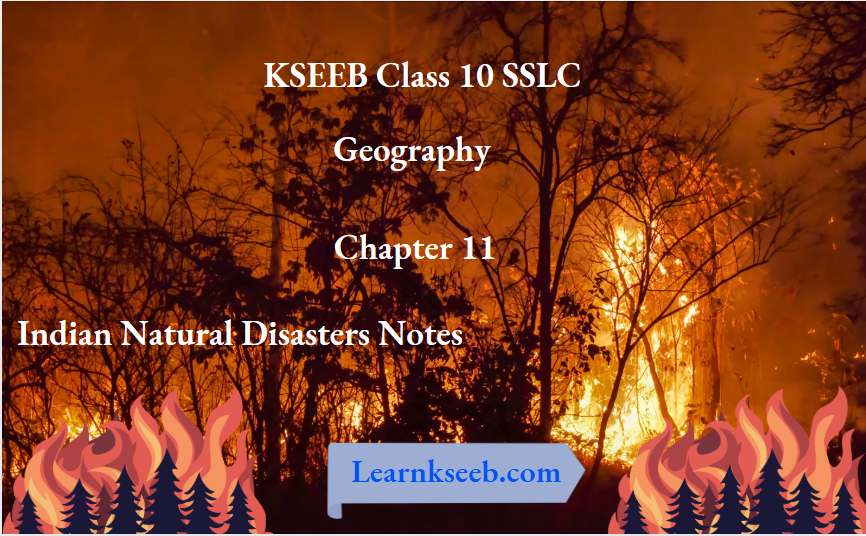 KSEEB Class 10 SSLC Geography Chapter 11 Indian Natural Disasters Notes