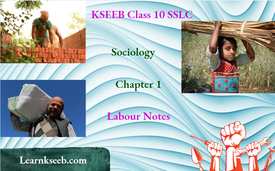 KSEEB Class 10 SSLC Sociology Chapter 2 Labour Notes