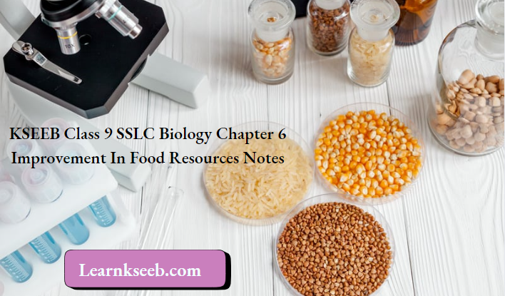 KSEEB Class 9 SSLC Biology Chapter 6 Improvement In Food Resources Notes