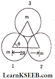 Gravitation Three Uniform Spheres