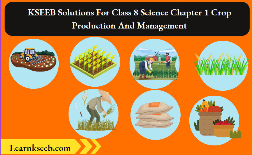 KSEEB Solutions For Class 8 Science Chapter 1 Crop Production And Management