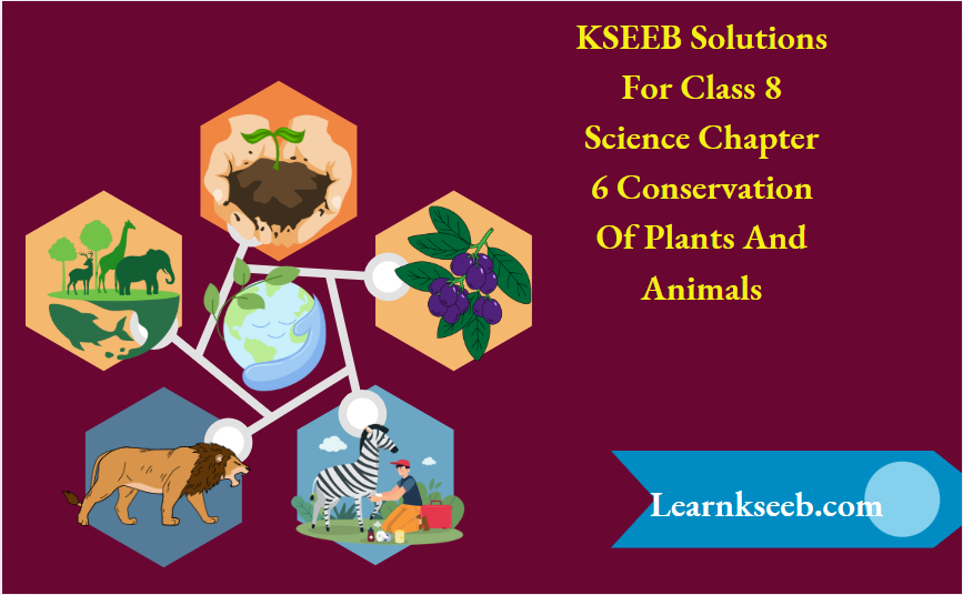 KSEEB Solutions For Class 8 Science Chapter 6 Conservation Of Plants And Animals