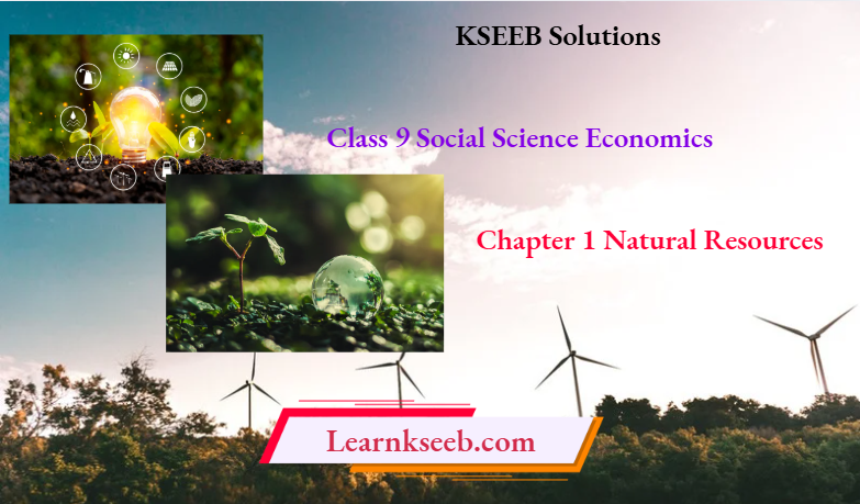 KSEEB Solutions For Class 9 Social Science Economics Chapter 1 Natural Resources
