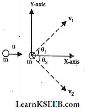 Work Energy And Power Two Equal Masses Undergoes To Oblique