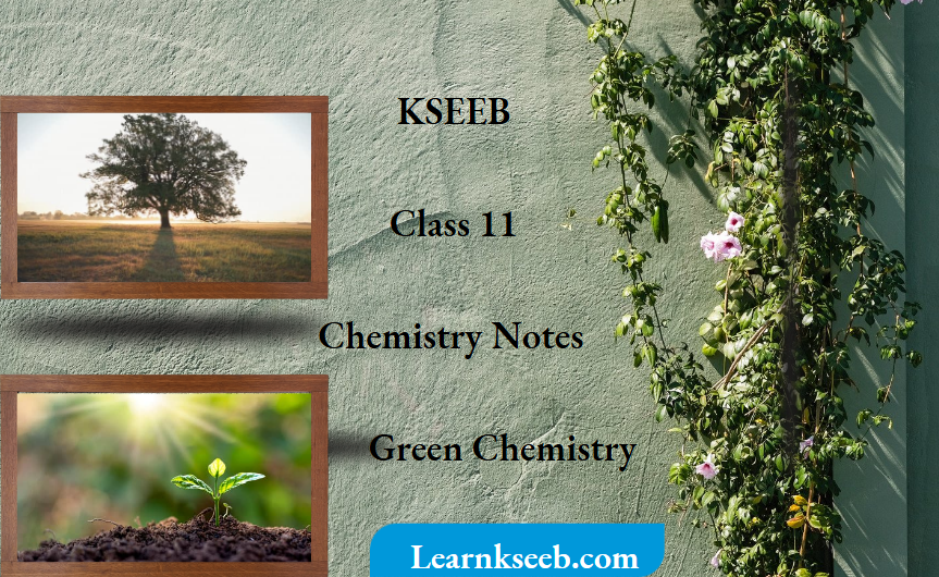 KSEEB Class 11 Chemistry Notes For Green Chemistry